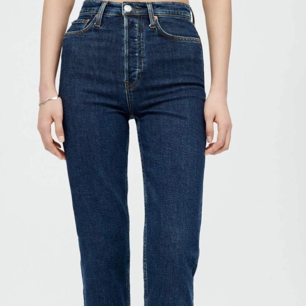 Re/Done Like New - Stovepipe Comfort Stretch High Rise Jeans - Size 25